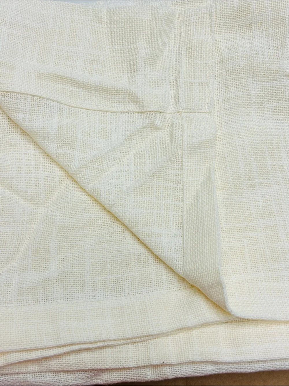 QUINCE Set Of 2 48x96 Cotton Sheer Curtains Ivory 9732
